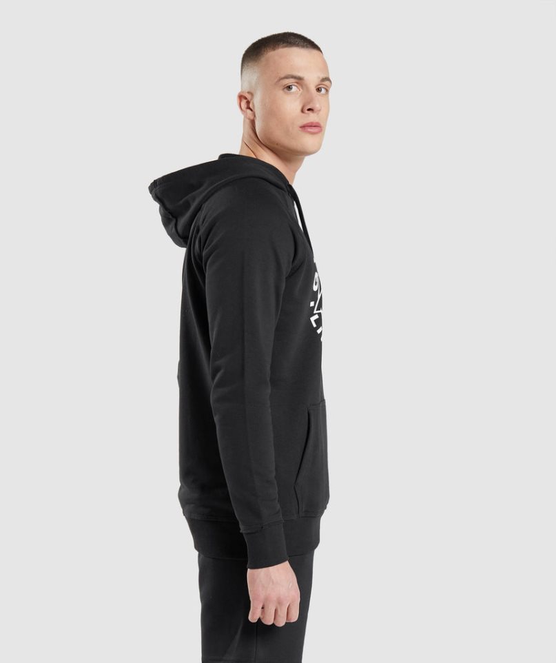 Men's Gymshark Legacy Hoodie Black | NZ 7BSHJQ